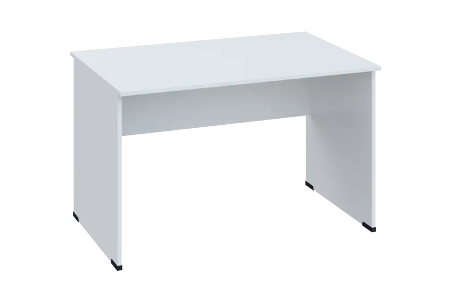 EPL 18 - 12 stůl kancelářský, dřevěná podnož, deska 18 mm, široký 1200 mm, bílá